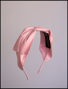 Pink Silk Bow Headband