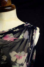 Vintage 1930s Floral Chiffon Gown