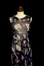 Vintage 1930s Floral Chiffon Gown