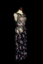 Vintage 1930s Floral Chiffon Gown