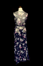 Vintage 1930s Floral Chiffon Gown