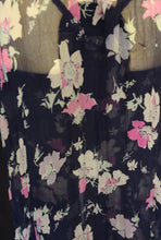 Vintage 1930s Floral Chiffon Gown