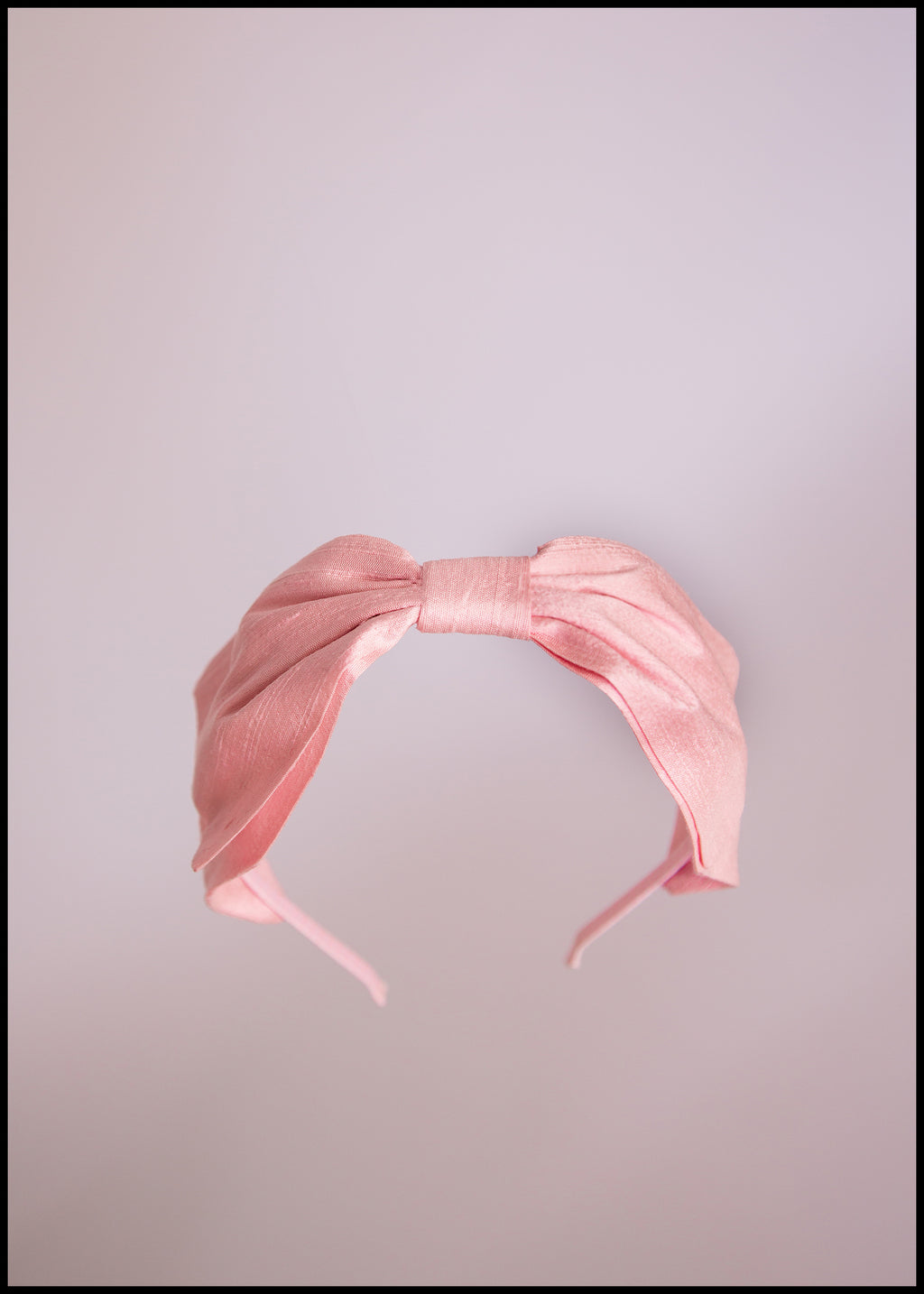 Pink Silk Bow Headband