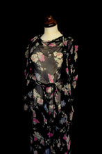 Vintage 1930s Floral Chiffon Gown