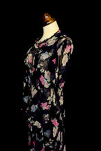 Vintage 1930s Floral Chiffon Gown