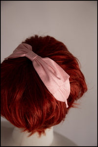 Pink Silk Bow Headband