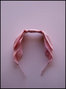 Pink Silk Bow Headband