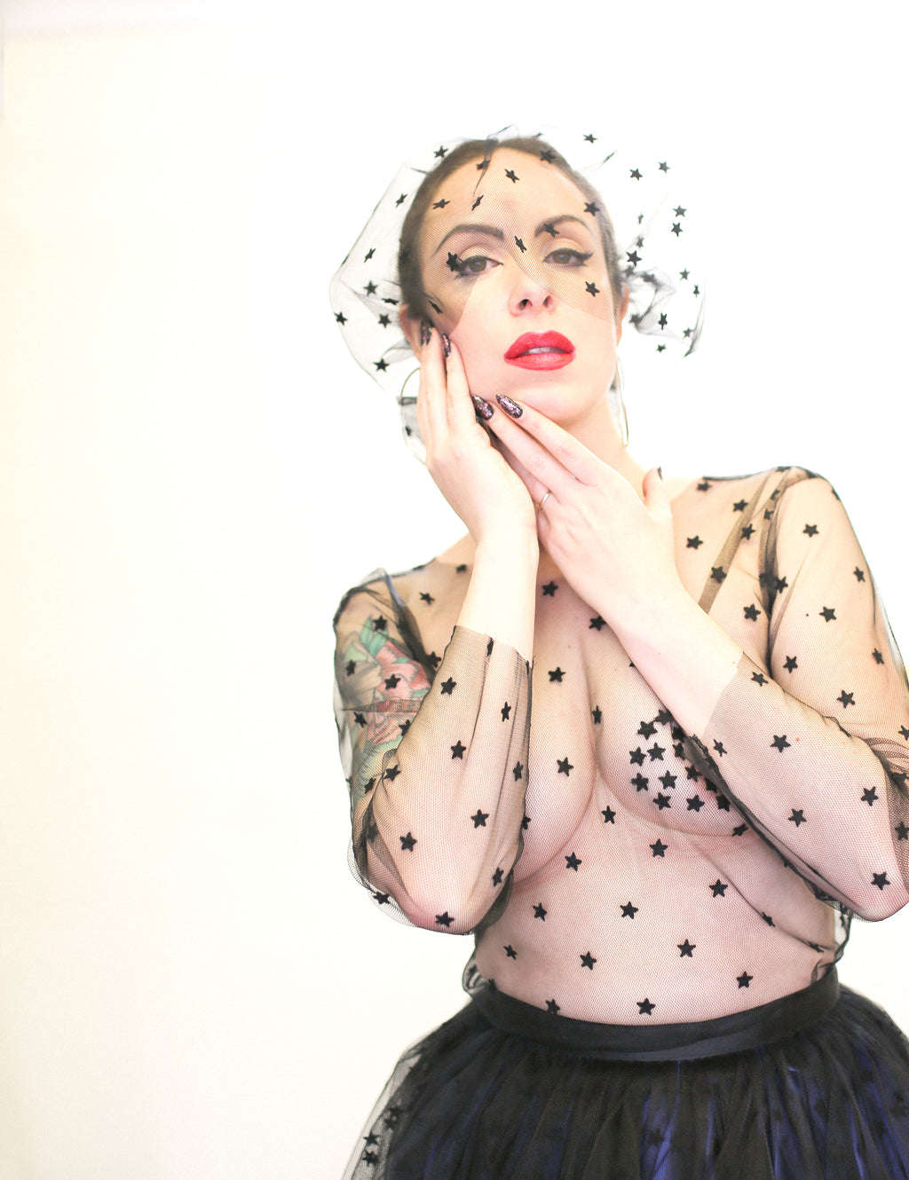 Black Magic - Star Tulle Top