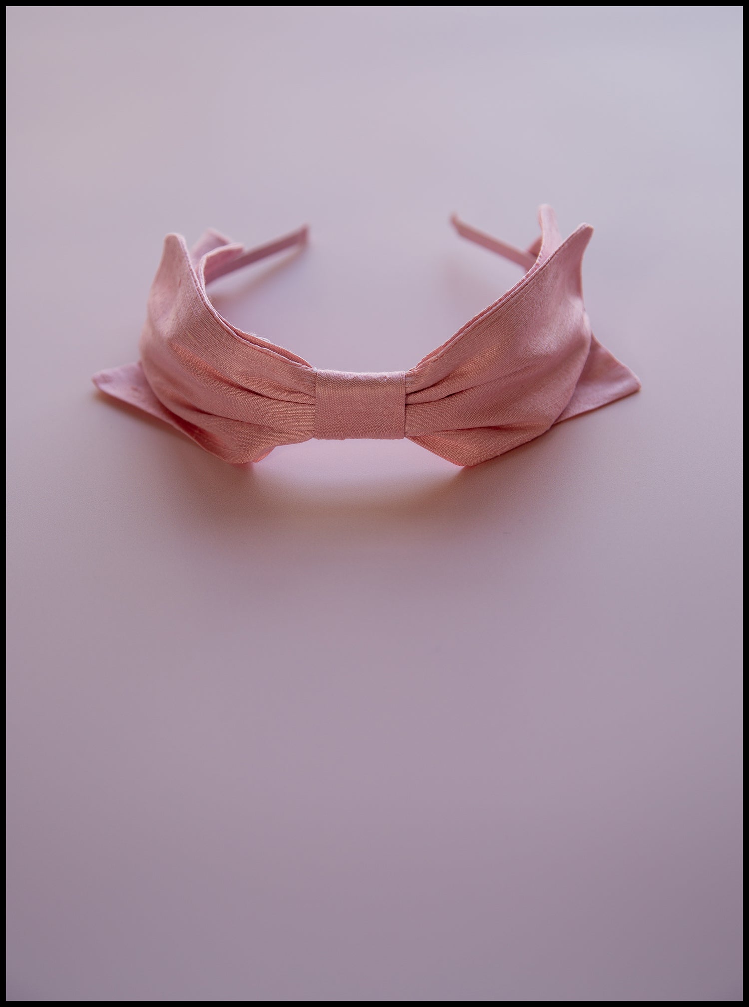 Pink Silk Bow Headband