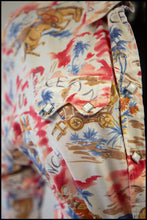 Vintage 1980s Rockmount Cowboys at the Beach Hawaiian Shirt