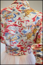 Vintage 1980s Rockmount Cowboys at the Beach Hawaiian Shirt