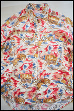 Vintage 1980s Rockmount Cowboys at the Beach Hawaiian Shirt