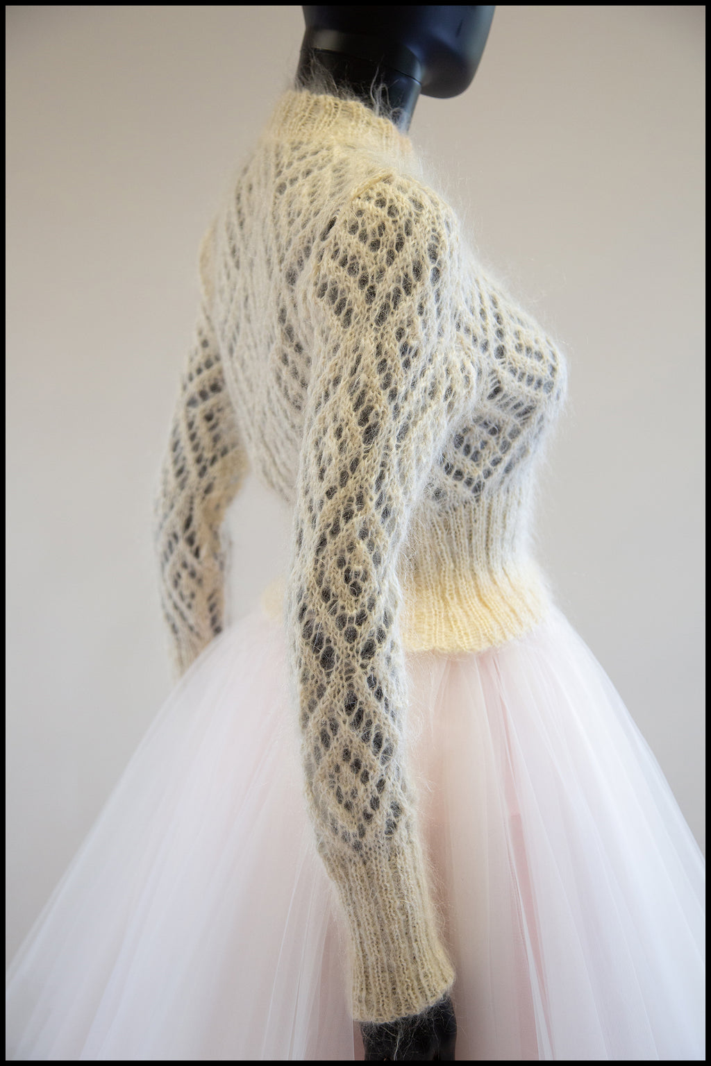 Vintage 1980s Cream Mohair Sweater