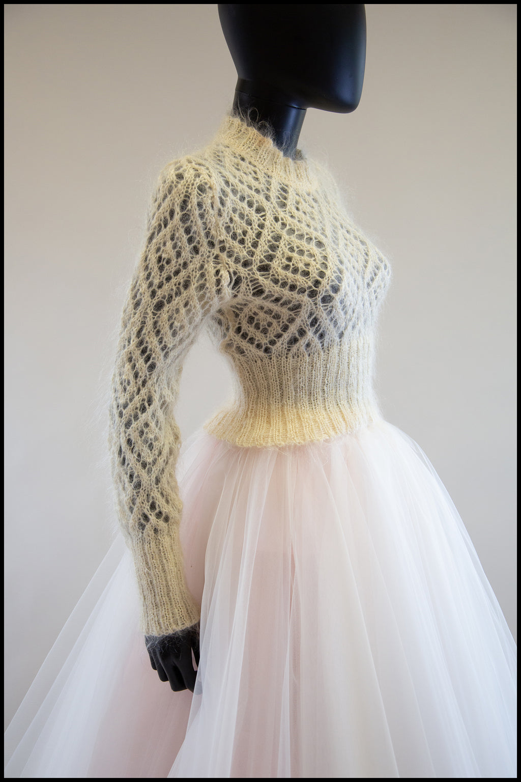 Vintage 1980s Cream Mohair Sweater