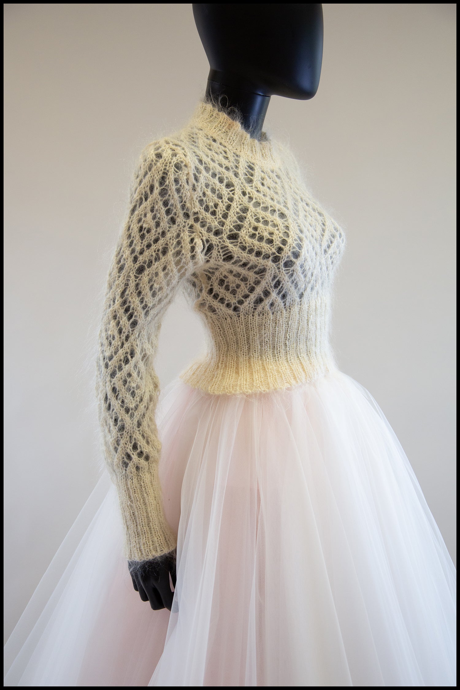 Vintage 1980s Cream Mohair Sweater