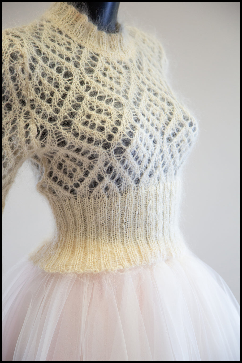 Vintage 1980s Cream Mohair Sweater