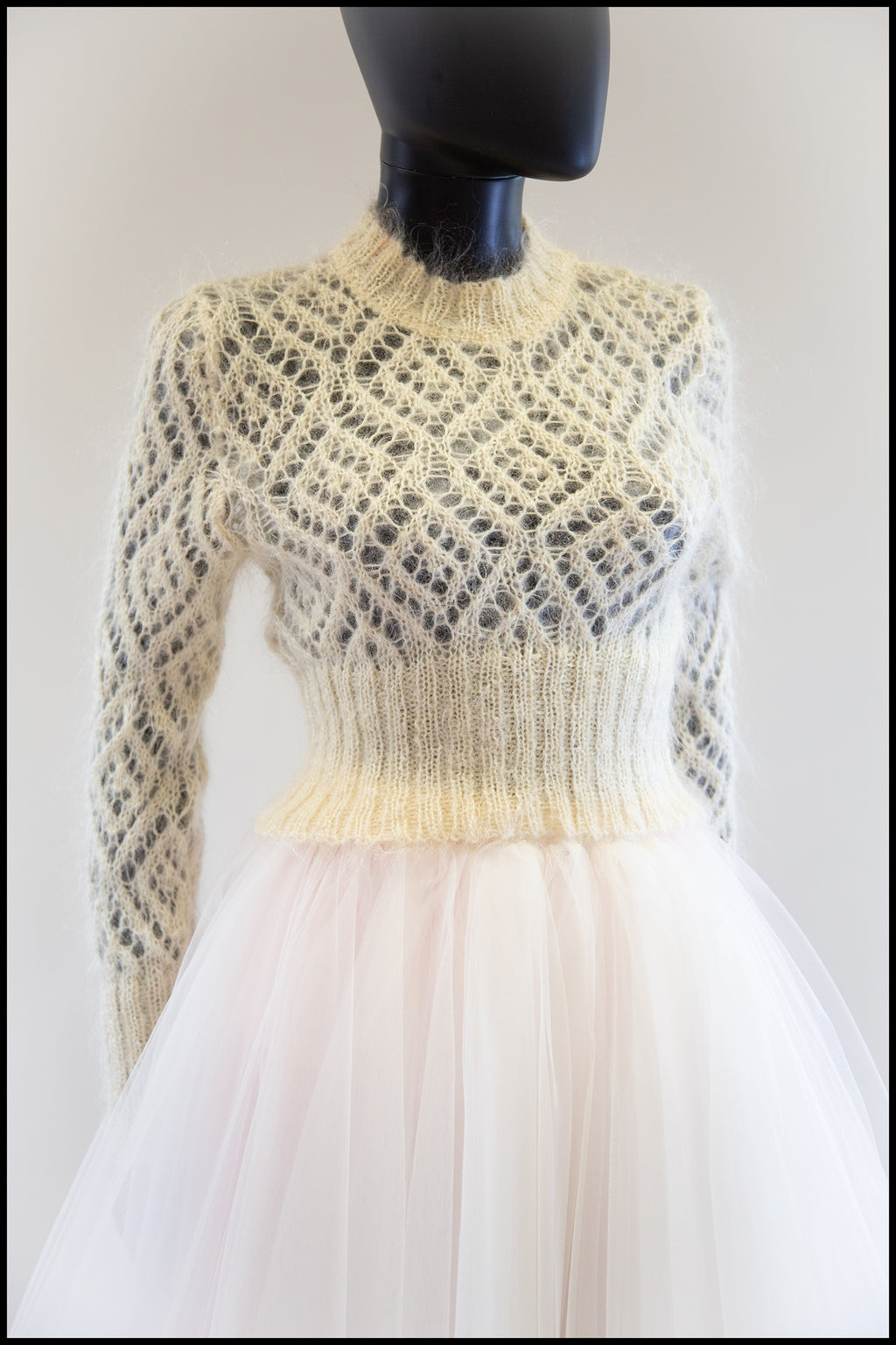 Vintage 1980s Cream Mohair Sweater