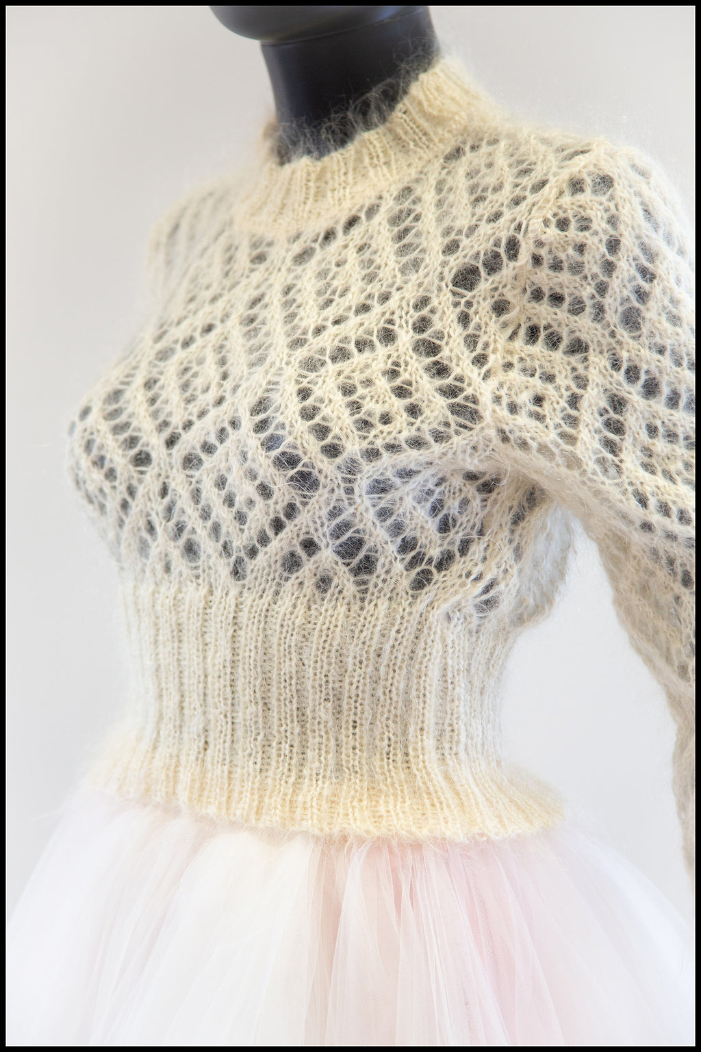 Vintage 1980s Cream Mohair Sweater