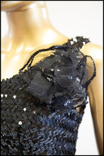 Vintage 1980s Asymmetric Black Tulle Dress