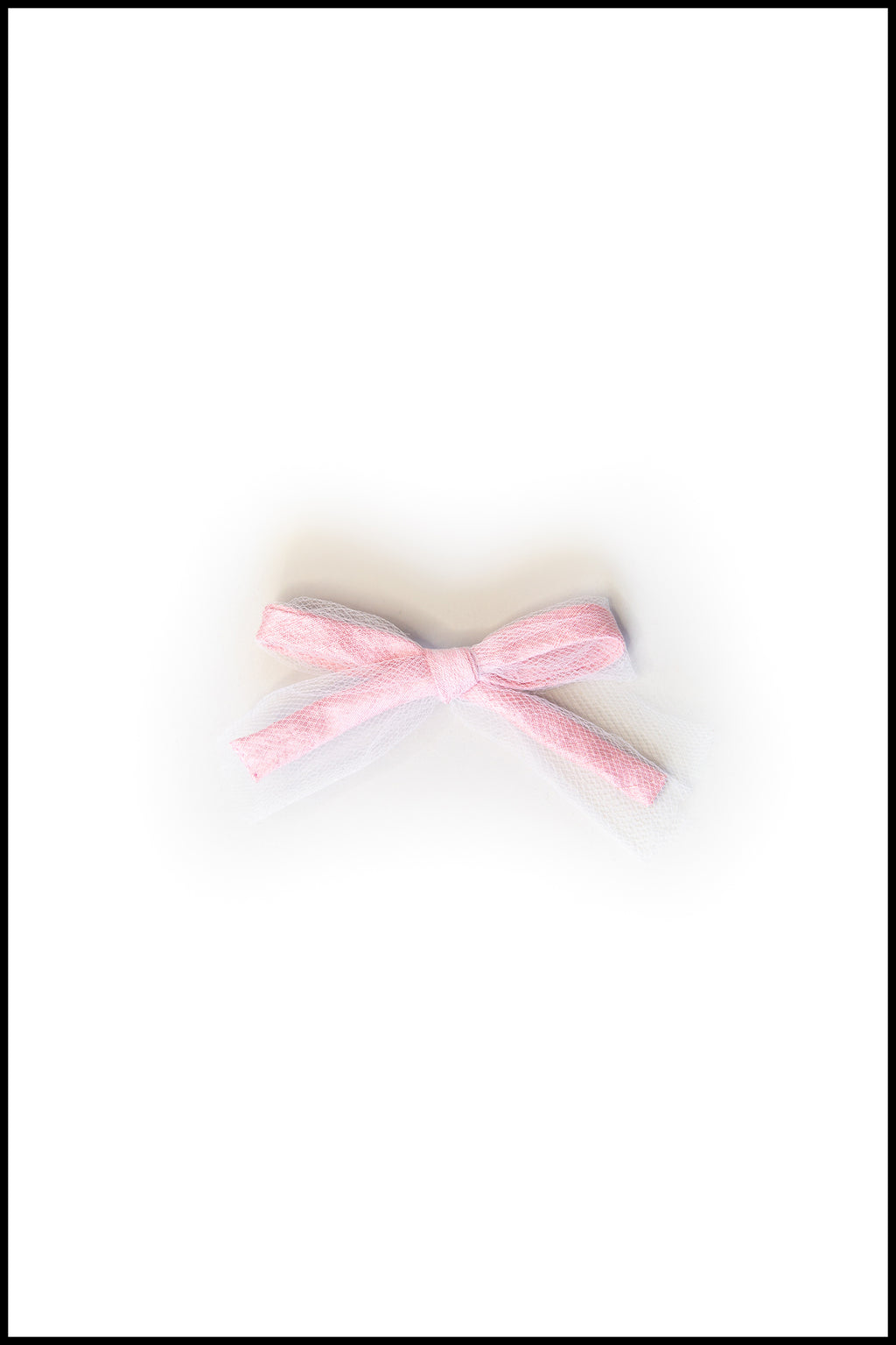 Pink Silk Tulle Small Bow