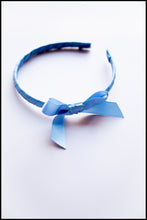 Blue Grosgrain Bow Headband