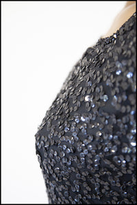 Vintage 1980s Sequin Novelty Party Dress