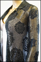 Vintage 1920s Black Scallop Lace Top