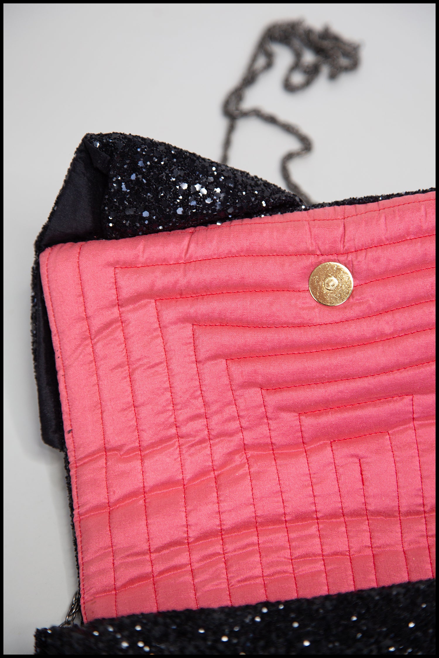 Crawford - Black Glitter Clutch Bag