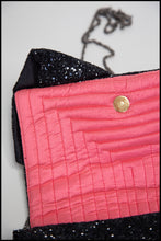 Crawford Black Glitter Bow Clutch Bag