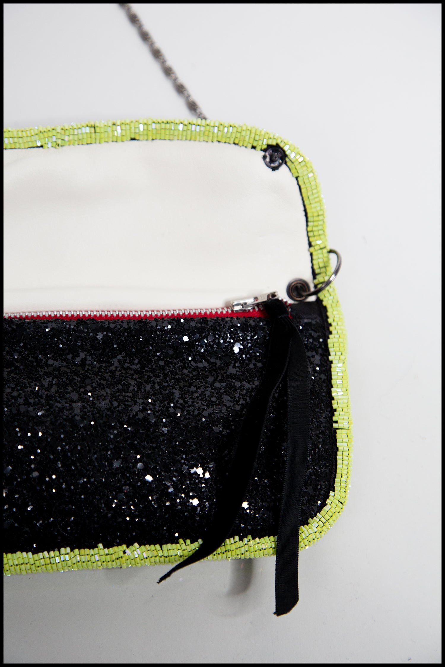 Green Black Glitter Beaded Evening Purse – ALEXANDRAKING