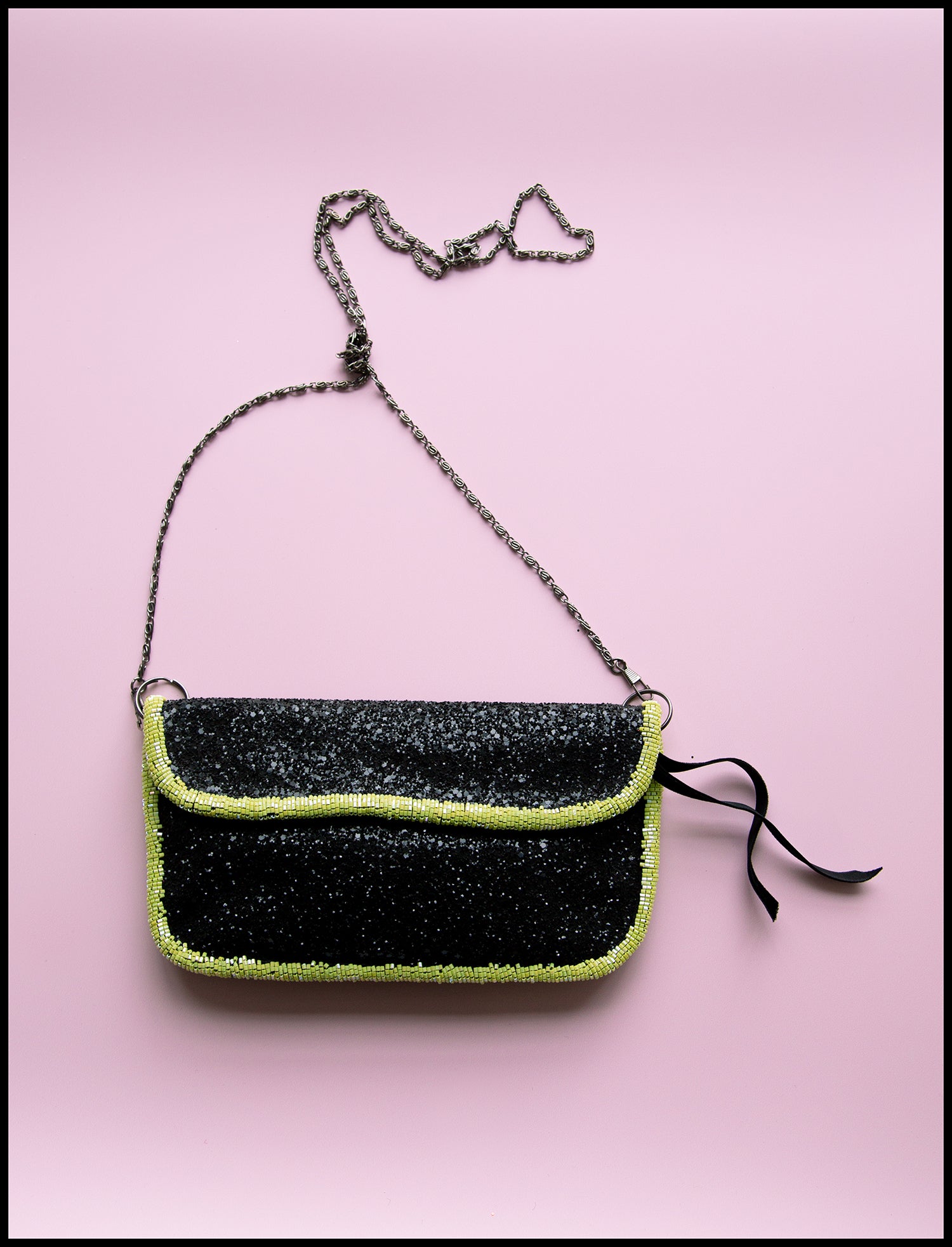 Shoulder Bag With Sequins Black | Parfois