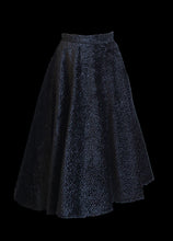 Vintage 1980s Black Velvet Swing Skirt