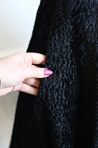 Vintage 1980s Black Velvet Swing Skirt