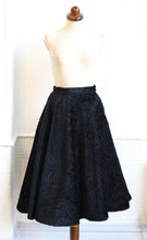 Vintage 1980s Black Velvet Swing Skirt