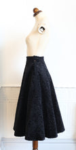 Vintage 1980s Black Velvet Swing Skirt