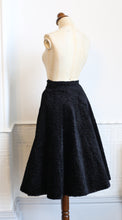 Vintage 1980s Black Velvet Swing Skirt