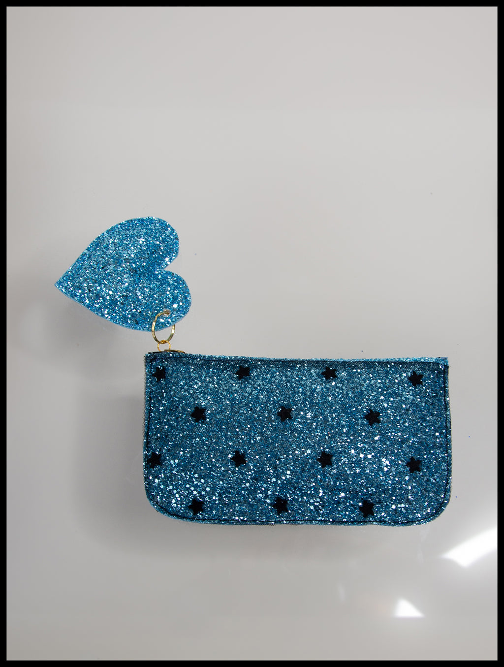 Purse - Blue Star Glitter Tulle Pouch Purse