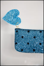 Purse - Blue Star Glitter Tulle Pouch Purse