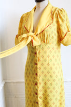 RESERVED Vintage 1970s Yellow Crepe Maxi Dress