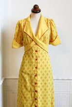RESERVED Vintage 1970s Yellow Crepe Maxi Dress