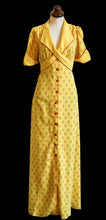 RESERVED Vintage 1970s Yellow Crepe Maxi Dress