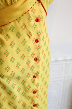 RESERVED Vintage 1970s Yellow Crepe Maxi Dress