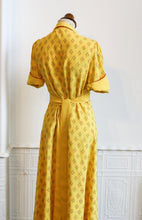 RESERVED Vintage 1970s Yellow Crepe Maxi Dress