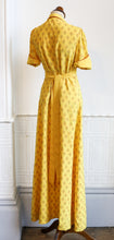 RESERVED Vintage 1970s Yellow Crepe Maxi Dress