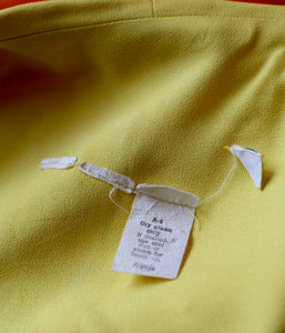 RESERVED Vintage 1970s Yellow Crepe Maxi Dress