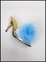Fluffies - Powder Blue Feather Pompom Shoe Clips