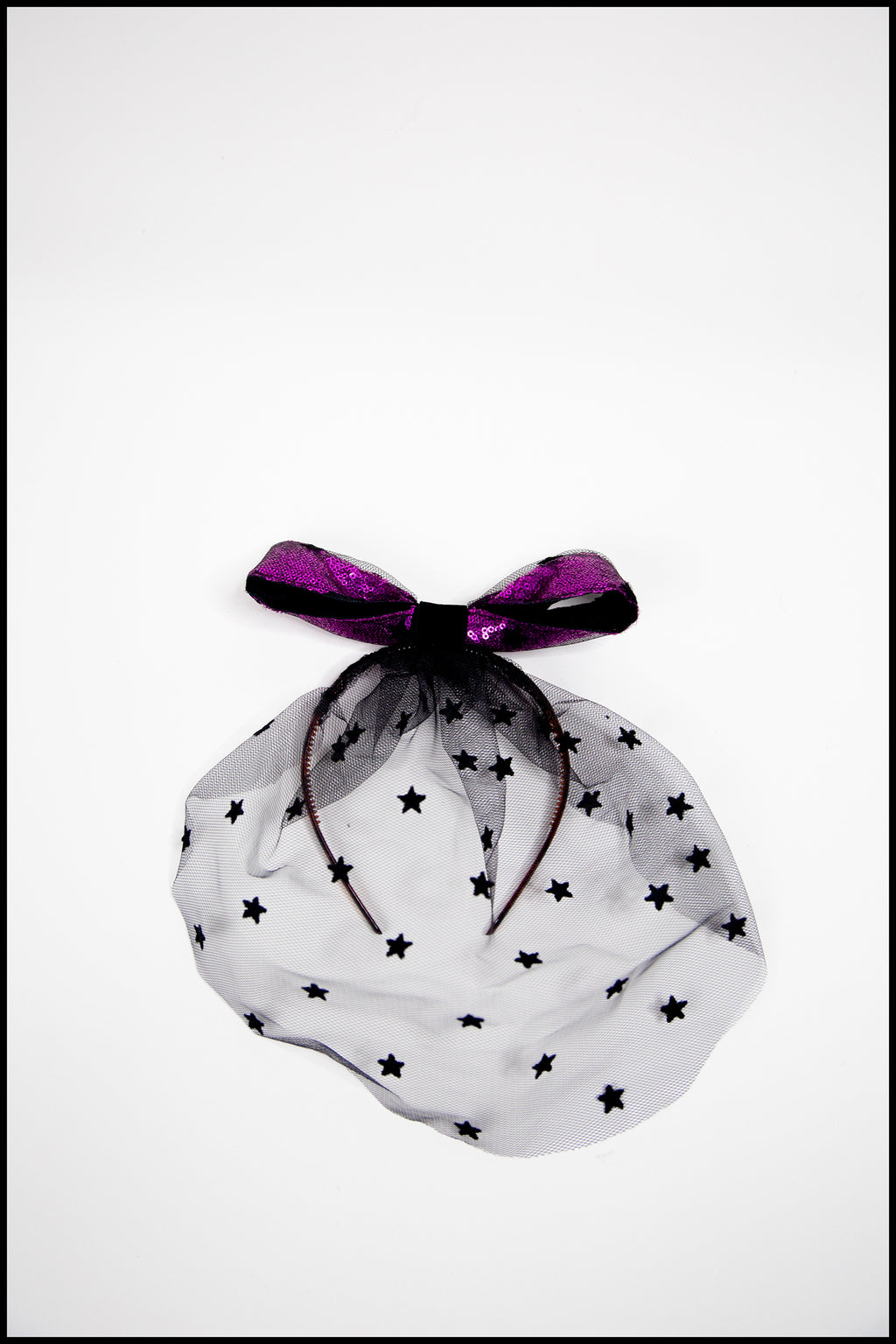 Veil - Black Magic Star Veil with Bow