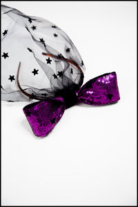 Veil - Black Magic Star Veil with Bow