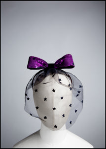 Veil - Black Magic Star Veil with Bow