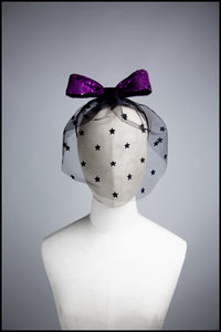 Veil - Black Magic Star Veil with Bow